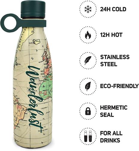 Legami - Hot&Cold, Bottiglia Termica 500 ml, Ø 7 cm, Leggera e Resistente, Chiusura Ermetica - 4