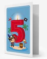 Biglietto d'auguri Legami Postal Greeting Card compleanno 5 anni Bambino