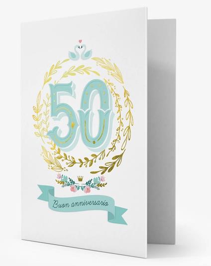 Biglietto d'auguri anniversario Legami Postal Greeting Card 50 anni insieme