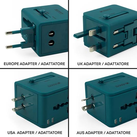 Adattatore universale da viaggio - Petrol Blue - 3