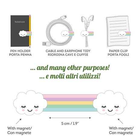 Clip magnetica Arcobaleno Legami, Magnetic Clip - Rainbow - 5