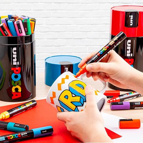 Posca marcatore punta media gift box 18 pz rosso - 4