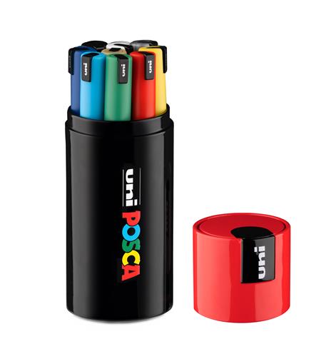 Posca pen marcatore punta ultra-fine gift box 9 pz rosso - 2