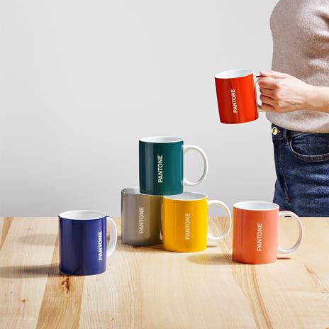 Pantone tazza mug porcellana, barn red, rossa, 350 ml - 5