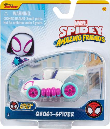 Marvel: Rei Toys - Spidey - Veicolo Diecast Serie 1 - Ghost-Spider