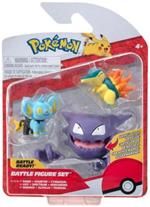 Pokemon: Rei Toys - Battle Figure Set 3 Personaggi Serie 3 - Shinx, Cyndaquil, Haunter