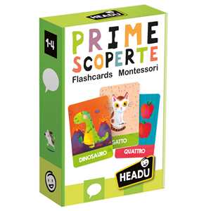 Giocattolo Flashcards Montessori Prime Scoperte Headu