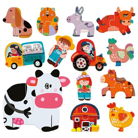 Touch 2 pieces Puzzles Farm - 3