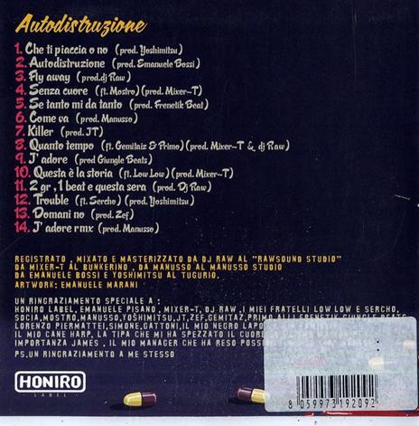 Autodistruzione - CD Audio di Luca J - 2