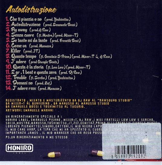 Autodistruzione - CD Audio di Luca J - 2