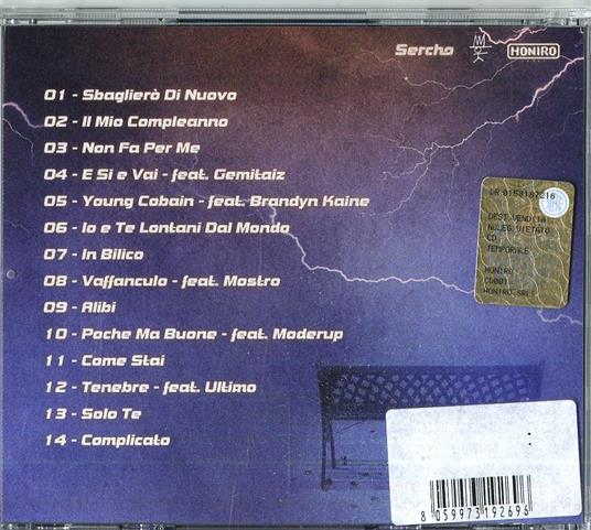 Temporale - CD Audio di Sercho - 2