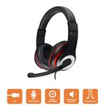 CUFFIE + MICROFONO USB TM-SW799-USB BLACK - GARANZIA ITALIA 2 ANNI