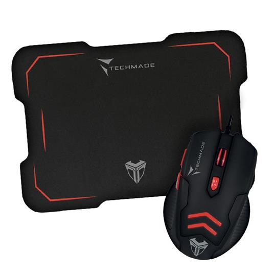 MOUSE + TAPPETINO GAMING   TM-M016-RED - GARANZIA ITALIA 2 ANNI - SPEDIZIONE GRATUITA