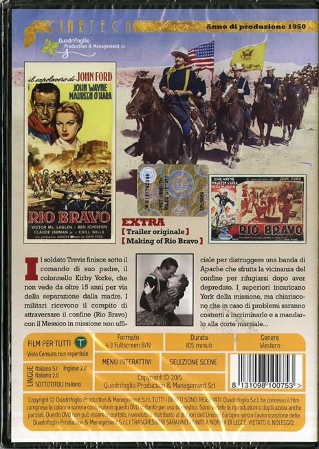 Rio Bravo (DVD) di John Ford - DVD - 2