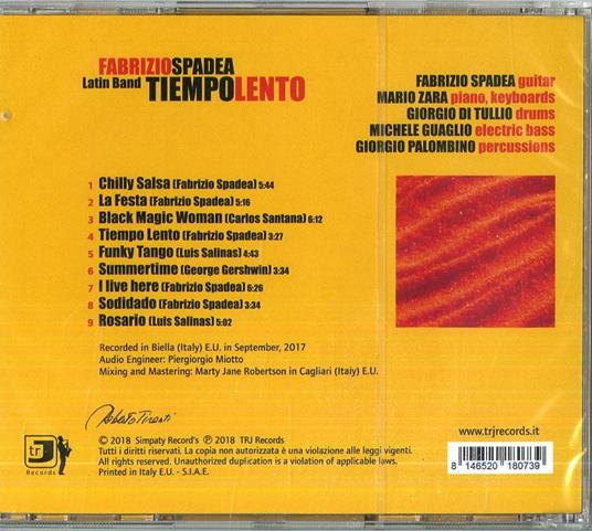 Tiempo lento - CD Audio di Fabrizio Spadea - 2