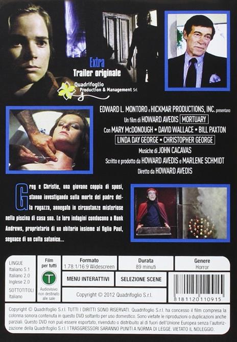 Mortuary. Obitorio (DVD) di Howard Avedis - DVD - 2