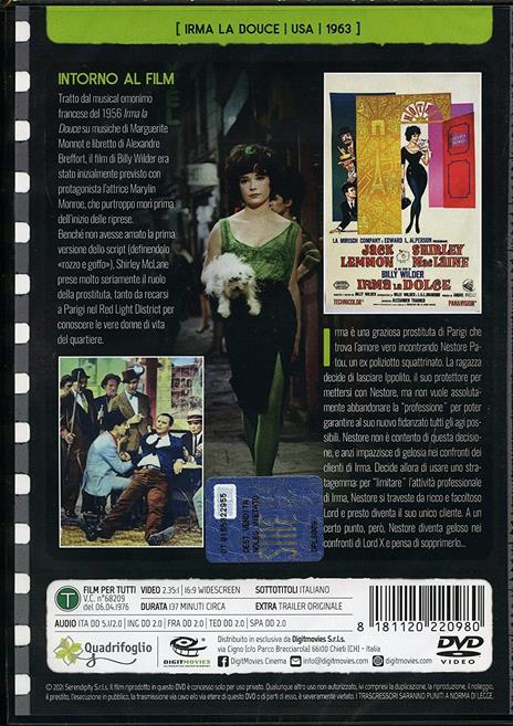 Irma la dolce (DVD) di Billy Wilder - DVD - 2