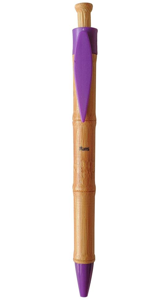 Penna bamboo Mans colore Viola inchiostro Nero - 2
