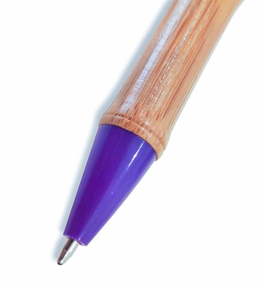 Penna bamboo Mans colore Viola inchiostro Nero - 3