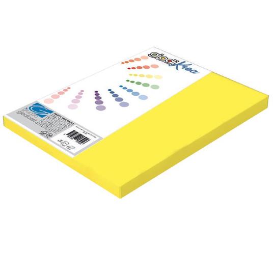 Risma Cartoncino Liscio-Ruvido Giodikrea A4 Giallo