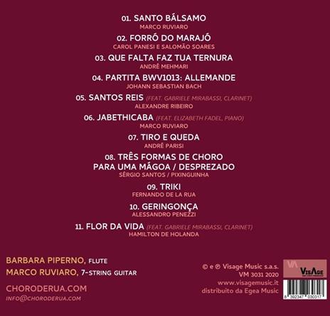 Santo Balsamo - CD Audio di Choro de Rua - 2