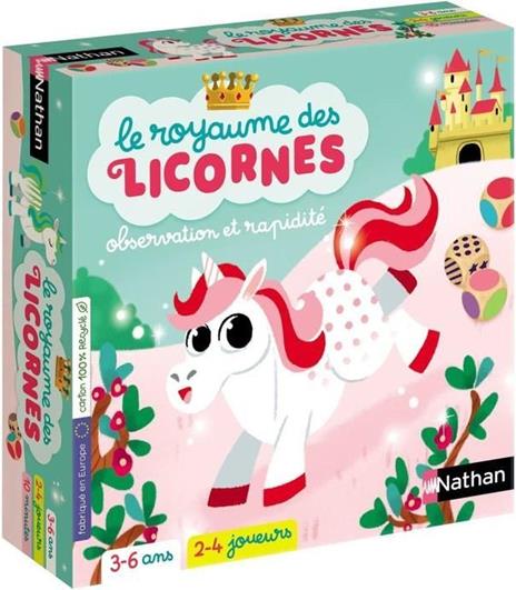 Gioco da tavolo Unicorn Kingdom - Età da 3 a 6 anni - Da 2 a 4 giocatori