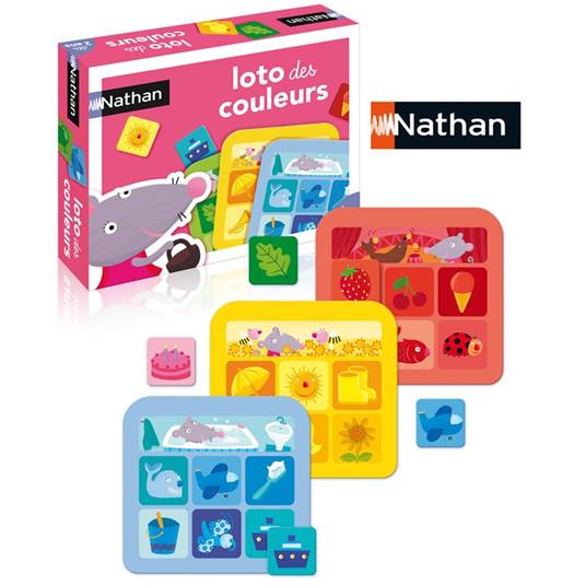 Nathan Loto des couleurs Gioco da tavolo di apprendimento Prescolare