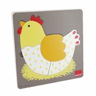 Puzzle 3 livelli Gallina