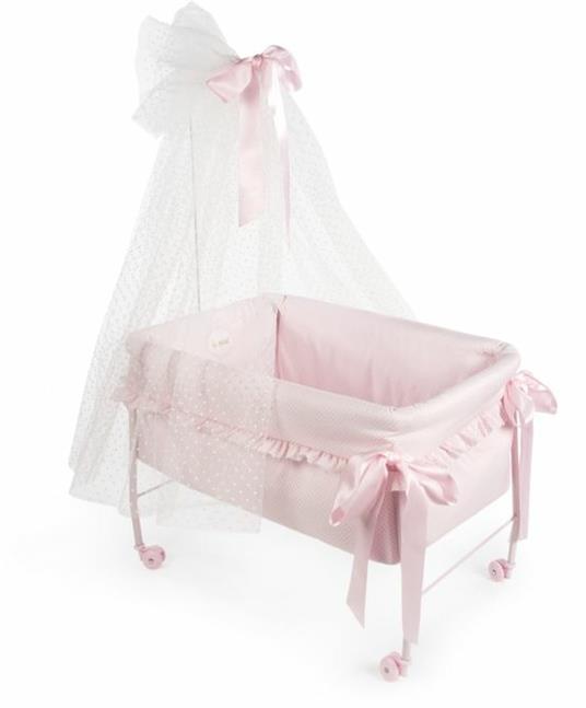 Culla Con Baldacchino Pois Rosa La Nina (65052)