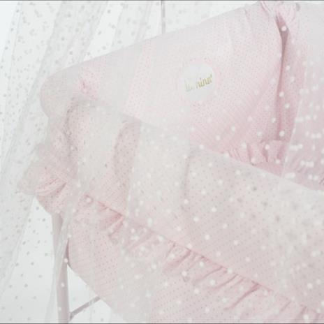 Culla Con Baldacchino Pois Rosa La Nina (65052) - 4