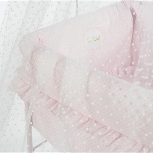Culla Con Baldacchino Pois Rosa La Nina (65052) - 4