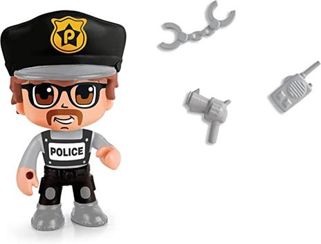 Pinypon Action - Confezione da 2 statuette polizia e avventuriero (Famosa 700014492), colore/modello assortito, 4 cm