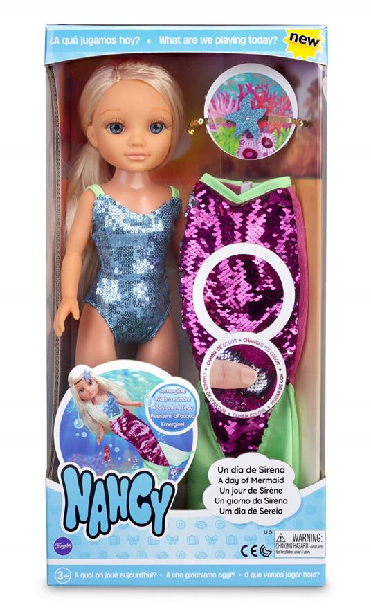 Nancy Un Día de Sirena – Bambola subacquea, per bambini e bambine a partire  da 3 anni (Famosa 700014762)