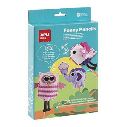 C.FUNNY PENCIL FELT TOPPERS 3 PCS