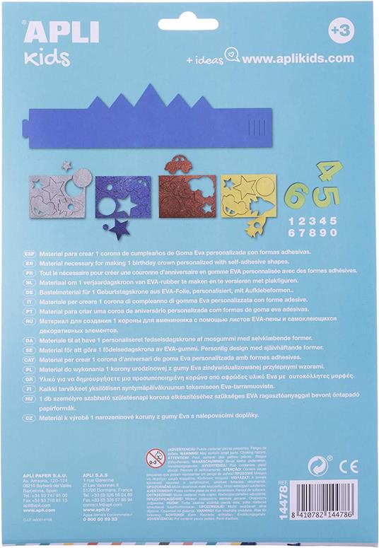 EVA FOAM BIRTHDAY CROWN - BLUE 1 PC - 2