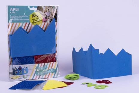 EVA FOAM BIRTHDAY CROWN - BLUE 1 PC - 5