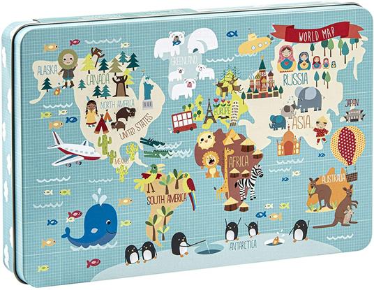 B.PUZZLE WORLD MAP MARTINA HOGAN 24P
