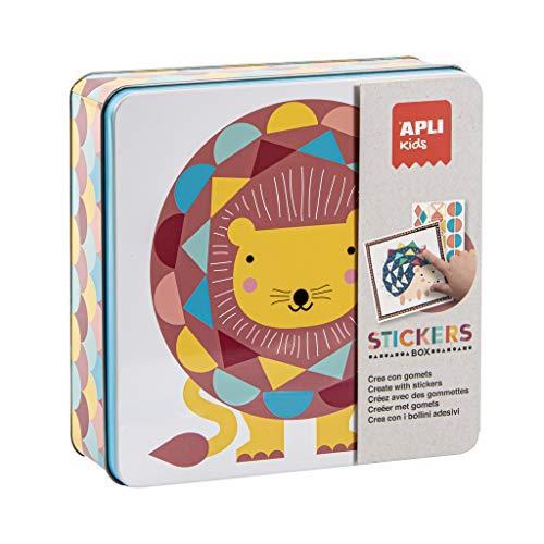 TIN BOX STICKERS GAME ANIMALS-LION