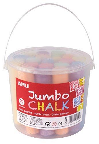 Apli Kids Scatola Gesso Rotondo, Colori Assortiti, jumbo, 14855