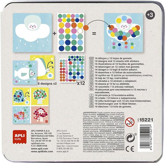 TIN BOX STICKERS MOON - 2