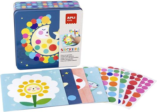 TIN BOX STICKERS MOON - 3