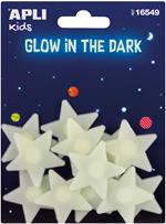 B.STICK.GLOW IN THE DARK SMALL STARS 12U