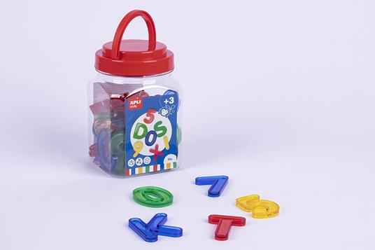 Lettere e numeri trasparenti, 36 pezzi. - 3
