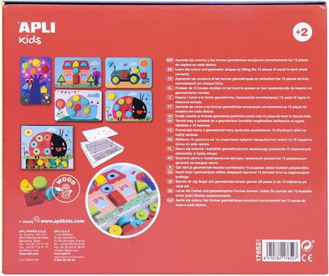 Apli Kids- My First Mosaico in Legno, 15 Pezzi, Multicolore, 17652 - 2