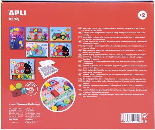 Apli Kids- My First Mosaico in Legno, 15 Pezzi, Multicolore, 17652 - 2