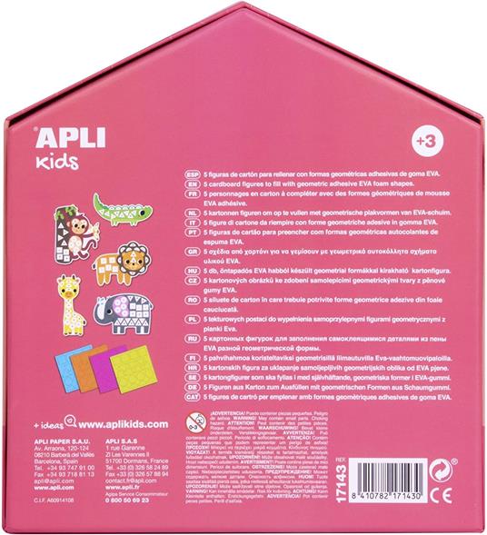 Apli Kids- My First Mosaico in Legno, 15 Pezzi, Multicolore, 17652 - 5