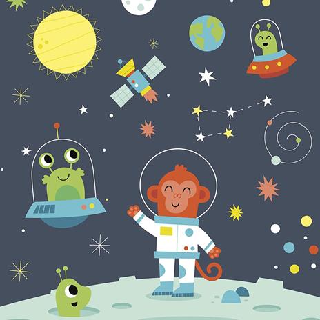 Apli kids 18813-Puzzle fluorescente Glow in the Dark-Modello Spazio-Effetto Fluo, si illumina al buio-60 pezzi dimensioni 6 x 6 cm, 18813 - 3