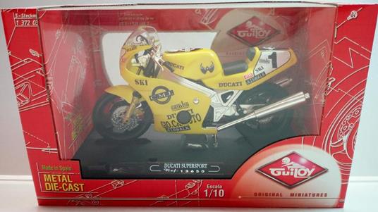 Modellino Moto Ducati. Ducati Supersport. Gialla. Scala 1:10. Ref 13650