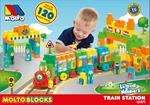 Treno stazione blocchi mattoncini 120 pezzi