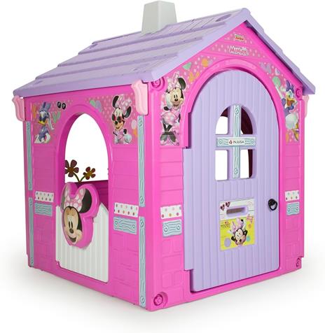 INJUSA - Casa Giocattolo Minnie Mouse Colore Rosa con 2 Porte di Accesso e 2 Finestre Consigliato per Bambini +3 Anni